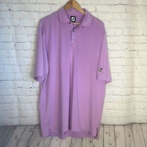FootJoy Mens Lisle Purple striped Golf Polo‎ size XL